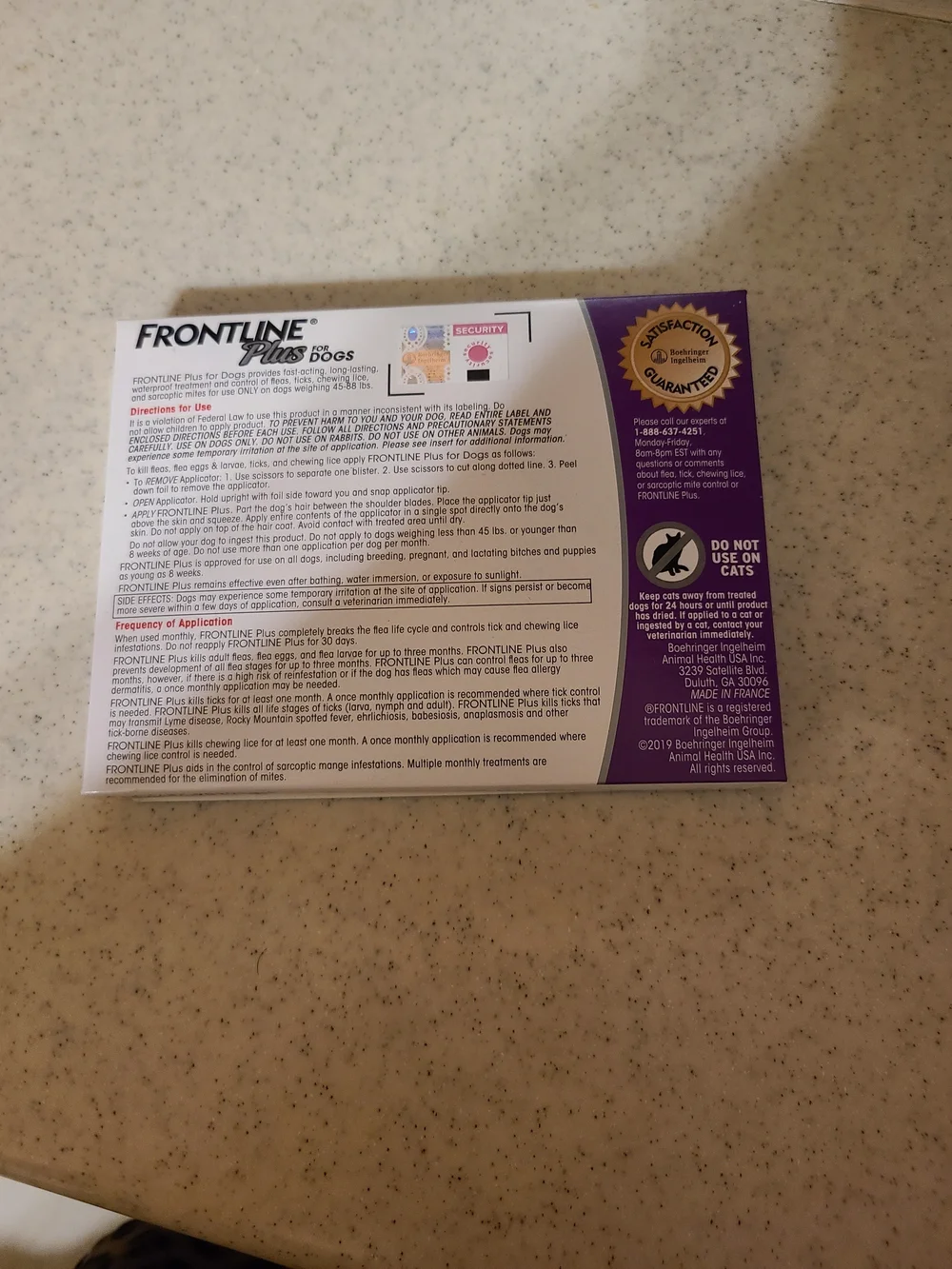 for Dogs Flea & Tick Treatment - 45 to 88 lbs Nwt